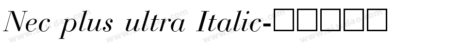 Nec plus ultra Italic字体转换